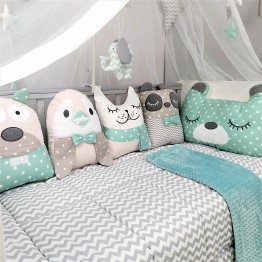 Baby Star Σετ προίκας κρεβατιού Tiny Friends Βεραμάν 3τμχ